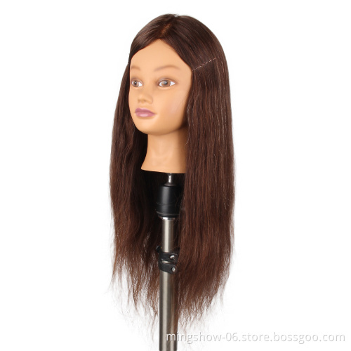 Cheap Cosmetology 100% Human hair African American Salon Practice Hairdresser braiding afro Training Mannequin dummy doll Head